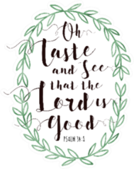 Oh Taste And See That The Lord Is Good Bible Calligraphy Sticker
