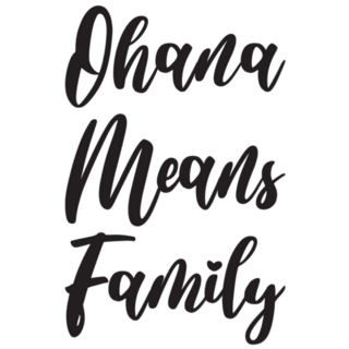 Ohana Means Family Hawaiian Saying Sticker