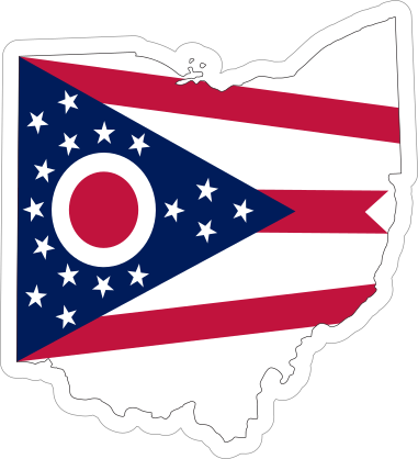 Ohio Flag State Sticker