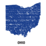 Ohio Grunge Seal Map Sticker