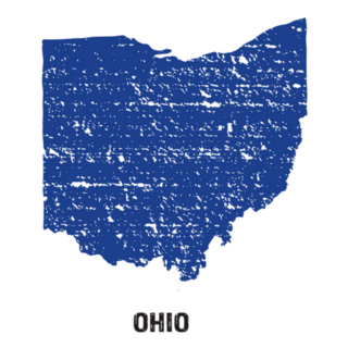 Ohio Grunge Seal Map Sticker
