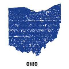 Ohio Grunge Seal Map Sticker