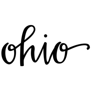 Ohio Hand Lettering Transfer Sticker