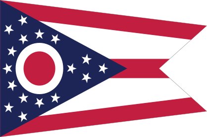 Ohio Oh State Flag Sticker