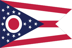 Ohio Oh State Flag Sticker