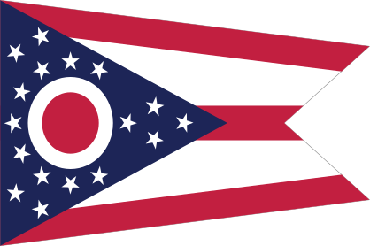 Ohio Oh State Flag Sticker