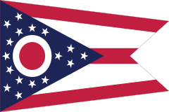 Ohio Oh State Flag Sticker