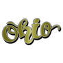 Ohio State Of America Typography Sticker