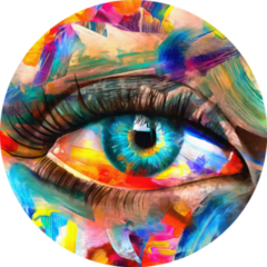 Oil Painting Abstract Eye Sticker