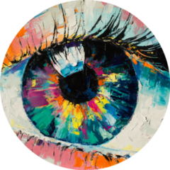 Oil Painting Conceptual Abstract Eye Sticker