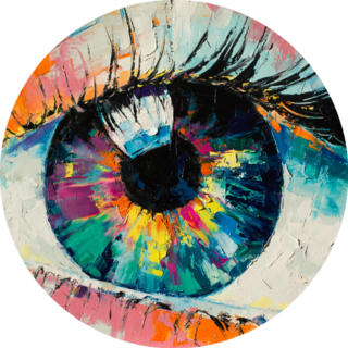 Oil Painting Conceptual Abstract Eye Sticker