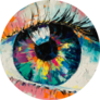 Oil Painting Conceptual Abstract Eye Sticker