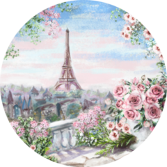 Oil Painting, Summer In Paris France Gentle City Landscape Sticker