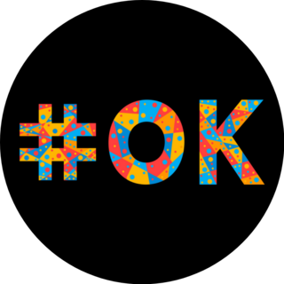 Ok Hashtag Abbreviation For Oklahoma Abstract Sticker