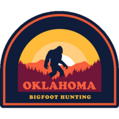 Oklahoma Bigfoot Sunset Sticker