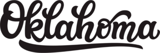 Oklahoma Calligraphy Sticker