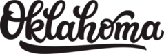 Oklahoma Calligraphy Sticker