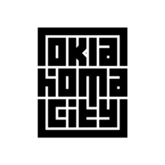 Oklahoma City Calligraphy Logo Sticker