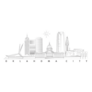 Oklahoma City, Oklahoma Skyline Minimal Linear Sticker