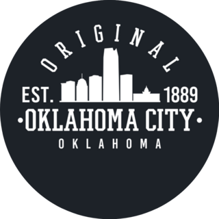 Oklahoma City Skyline Illustration Sticker