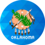 Oklahoma Flag Illustration Mosaic Flag Sticker