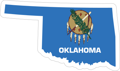 Oklahoma Flag State Sticker