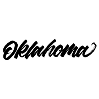 Oklahoma Lettering Calligraphy Sticker