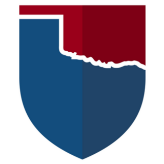 Oklahoma Map In Logo Sticker