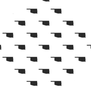 Oklahoma Map Seamless Pattern Sticker