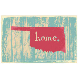 Oklahoma Nostalgic Rustic Home Sticker