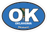 Oklahoma Ok State Flag Oval Sticker