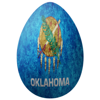 Oklahoma State Flag Easter Egg Sticker