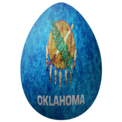 Oklahoma State Flag Easter Egg Sticker