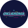 Oklahoma Typography Shape Sticker