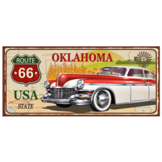 Oklahoma Vintage Metal Sign Sticker