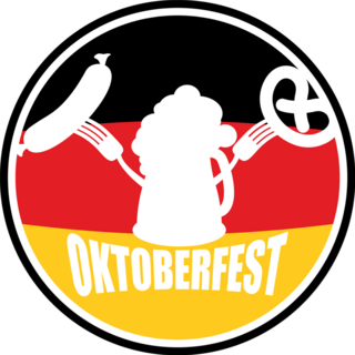 Oktoberfest Beer, Sausage And Pretzel Sticker