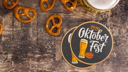 Oktoberfest Circle Paper Coasters
