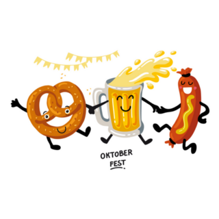 Oktoberfest- German Beer Festival Kawaii Characters Sticker