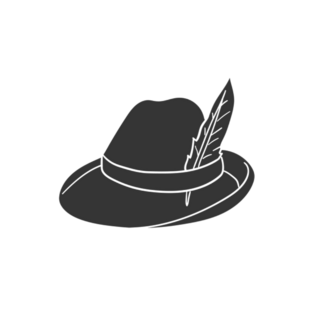 Oktoberfest German Hat Icon Sticker