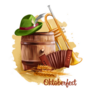 Oktoberfest German Holiday Banner Retro Sticker