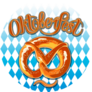 Oktoberfest German Pretzel Lettering Illustration Sticker