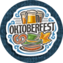 Oktoberfest On Blue Harlequin Germany Sticker