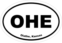 Olathe, Kansas Oval Stickers