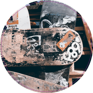 Old And Scratched Boards Skateboard Sticker