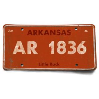 Old Arkansas Plate Vintage Sticker