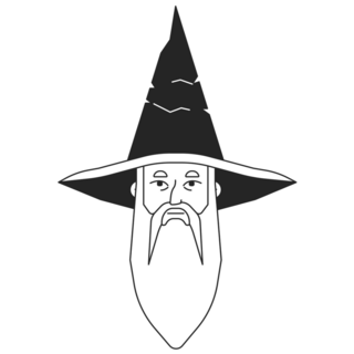 Old Bearded Wizard Sticker