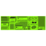 Old Computer Aesthetic Y2k Bright Green Sticker