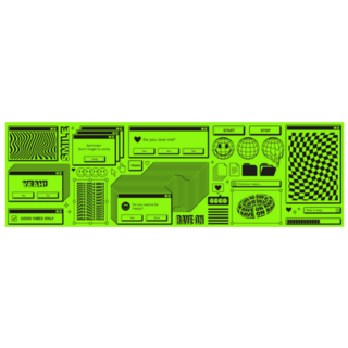 Old Computer Aesthetic Y2k Bright Green Sticker