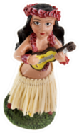 Old Fashioned Antique Style Hawaiian Hula Doll Sticker