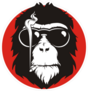Old Hairy Smoking Monkey Sticker